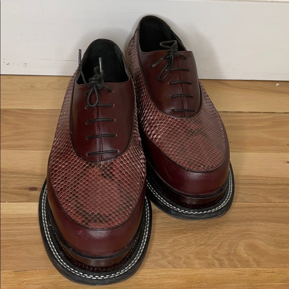 Jill Sander Maroon Python Creeper Size W40 - image 3